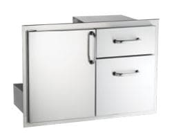 AOG 18" X 30" Single Access Storage Door with Double Drawer - Chimney CricketAOG 18" X 30" Single Access Storage Door with Double Drawer