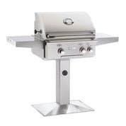 AOG 24" Patio Post Stainless Steel Grill with Rotisserie Backburner, NG - Chimney CricketAOG 24" Patio Post Stainless Steel Grill with Rotisserie Backburner, NG