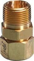 AutoFlare, 1-1/2" CSST X 1-1/2" MPT Straight Mechanical Fitting, Brass, TracPipe, FGP-FST-1500 (CS4) - Chimney CricketAutoFlare, 1-1/2" CSST X 1-1/2" MPT Straight Mechanical Fitting, Brass, TracPipe, FGP-FST-1500 (CS4)