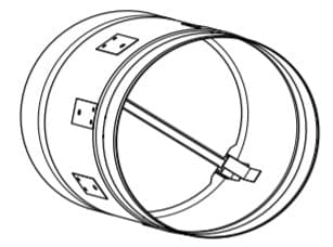 Backdraft Damper - Chimney CricketBackdraft Damper