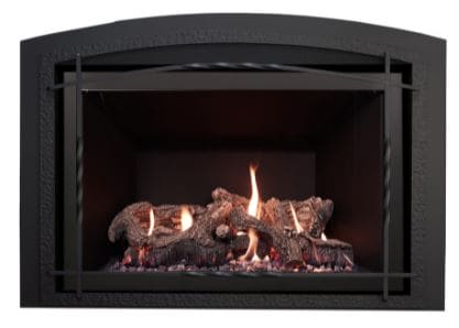 Black Single Door Wrought Iron Arch Front - Chimney CricketBlack Single Door Wrought Iron Arch Front