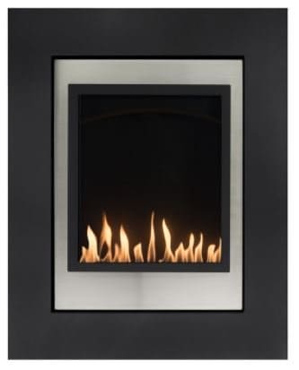 Brigantia 24" Eloquence DV Portrait Fireplace with Brushed Nickel Door and Electronic Ignition, NG ** - Chimney CricketBrigantia 24" Eloquence DV Portrait Fireplace with Brushed Nickel Door and Electronic Ignition, NG **