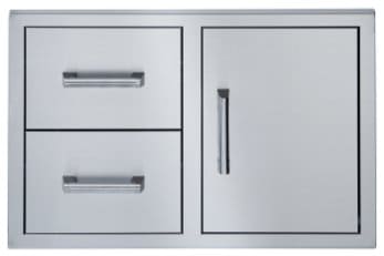 Broilmaster Stainless Steel 34" Single Door with Double Drawer - Chimney CricketBroilmaster Stainless Steel 34" Single Door with Double Drawer